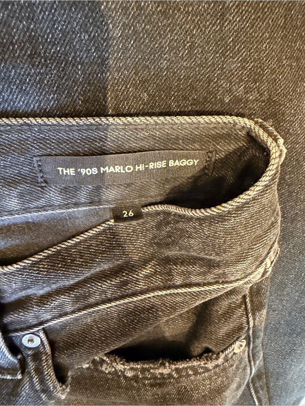 Denim Forum Marlo Hi-Rise Baggy Jeans - Black